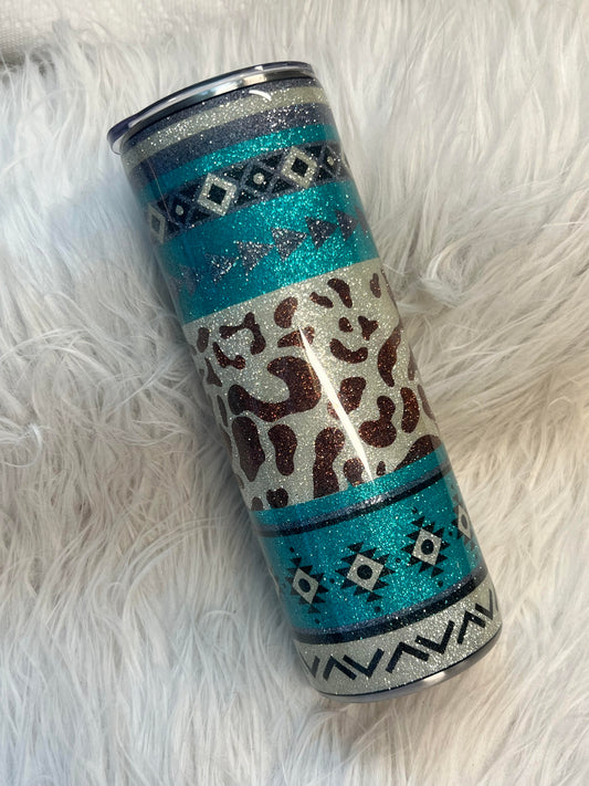 teal animal print