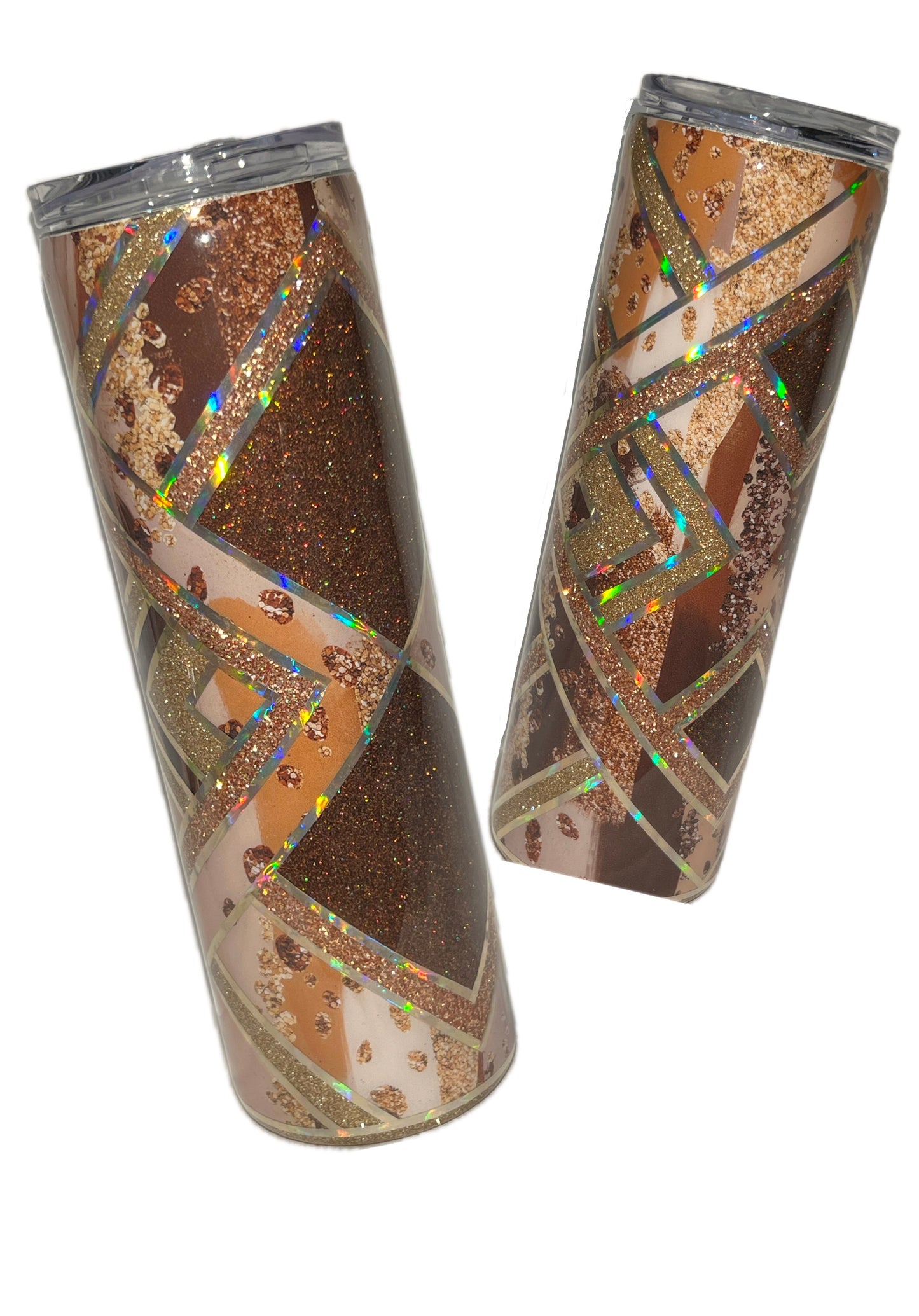 Glitter and Vinyl gold and brown